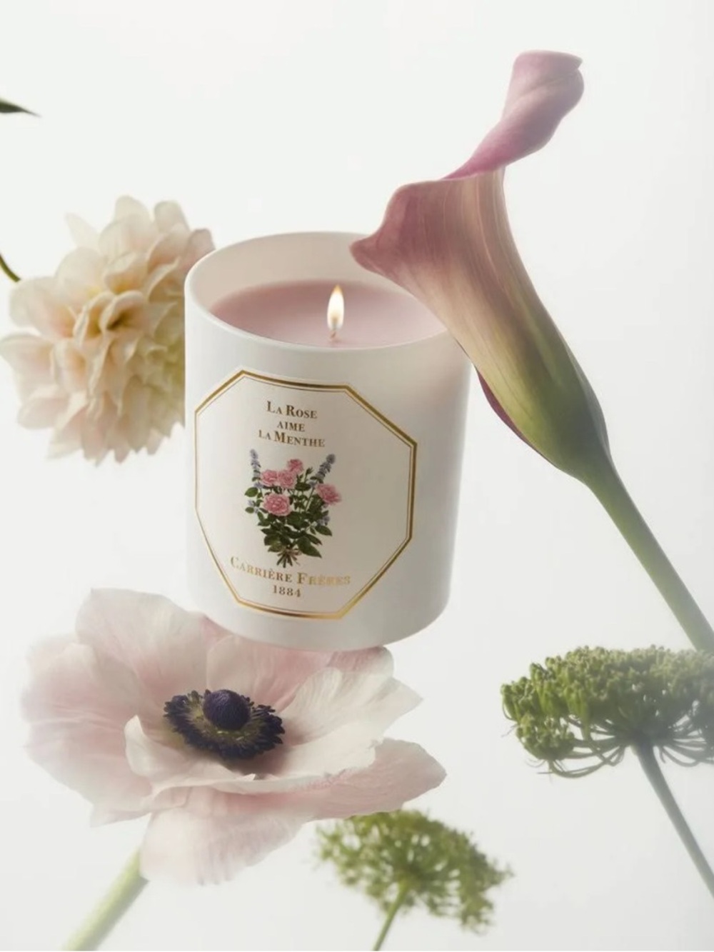 Carrière Frères - La Rose Aime La Menthe candle